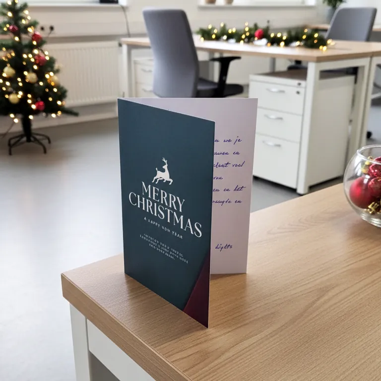 Zakelijke handgeschreven kerstkaarten