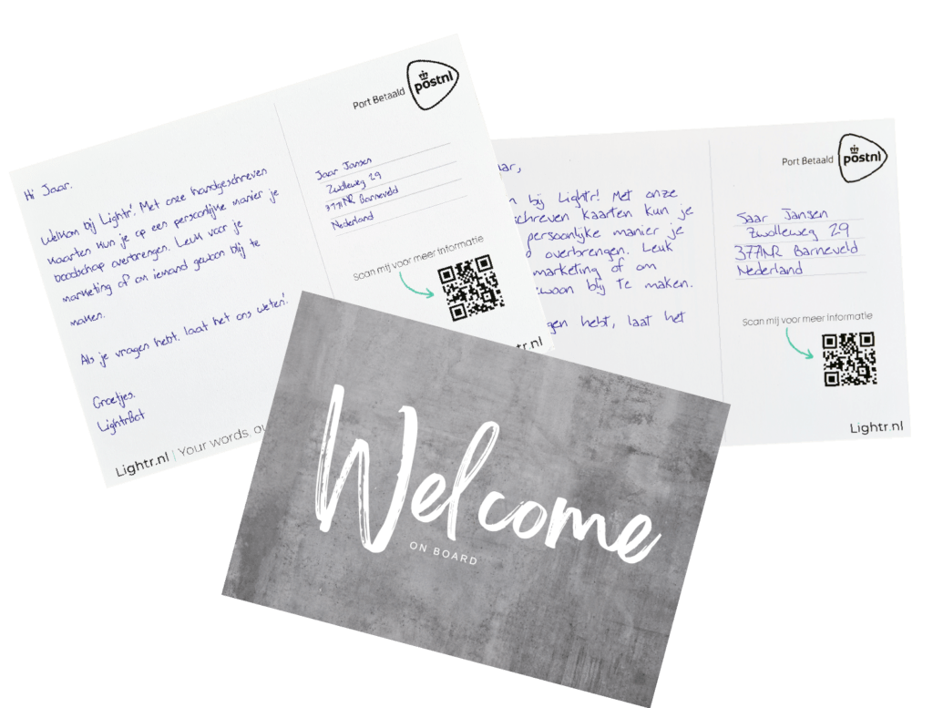 Handgeschreven kaarten