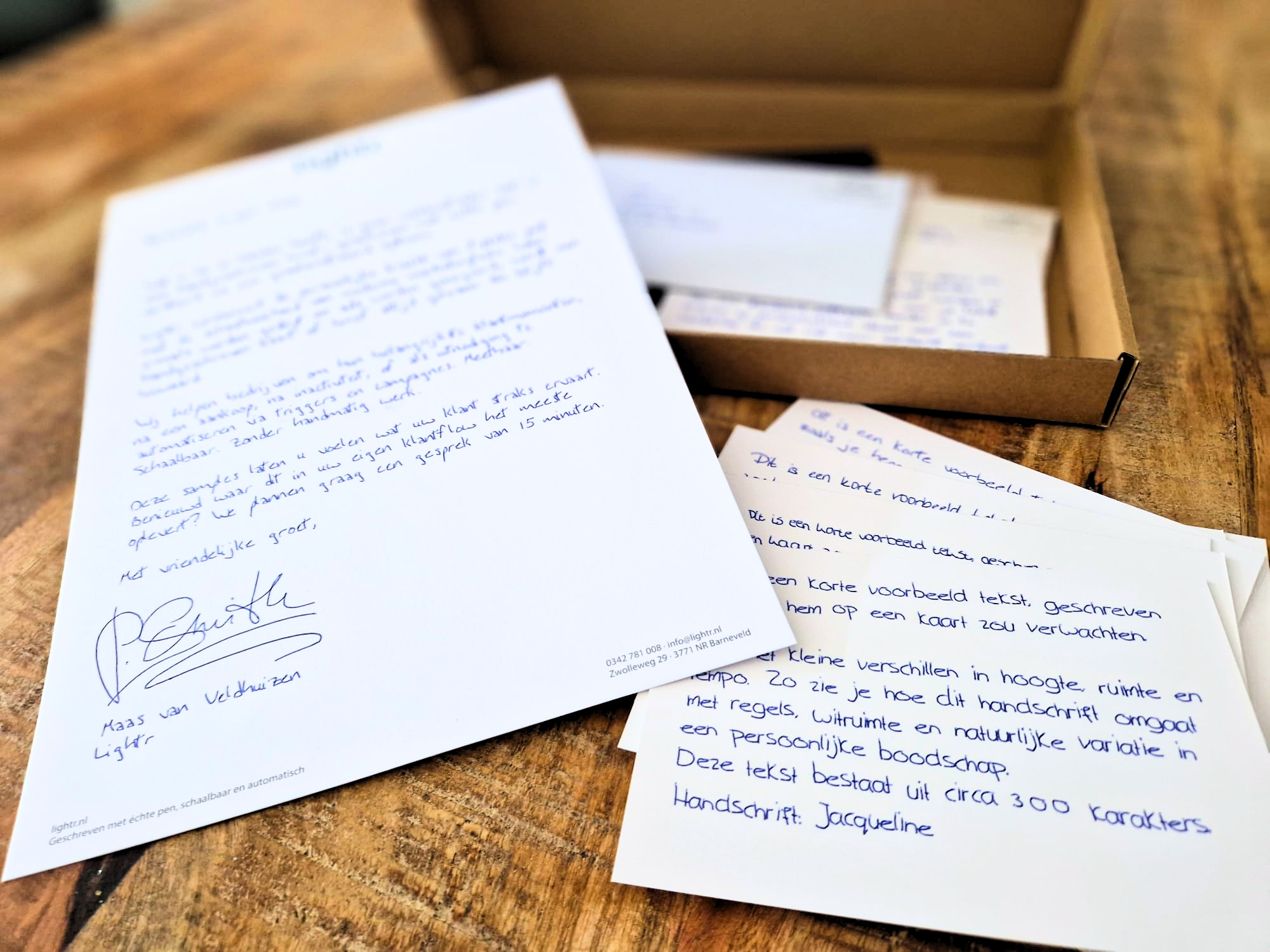 handgeschreven Sample-pakket van Lightr